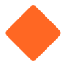 大橙色钻石 Emoji 🔶 image - Microsoft Classic 2D style