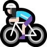 Woman Biking: Light Skin Tone Emoji 🚴🏻‍♀️ image - Microsoft Windows 10 Segoe UI Emoji style