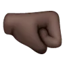 Right-Facing Fist: Dark Skin Tone Emoji 🤜🏿 image - Samsung style