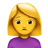 Woman Frowning Emoji 🙍‍♀️ image - Apple style