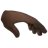 Palm Down Hand: Dark Skin Tone