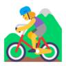 Woman Mountain Biking Emoji 🚵‍♀️ image - Microsoft Classic 2D style
