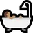 Person Taking Bath: Medium Skin Tone