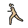 Woman Running: Medium-Light Skin Tone Emoji 🏃🏼‍♀️ image - OpenMoji style
