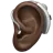 Ear With Hearing Aid: Dark Skin Tone