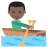 Person Rowing Boat: Dark Skin Tone