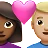 Couple With Heart: Woman, Man, Medium-Dark Skin Tone, Medium-Light Skin Tone