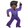 Man Dancing: Dark Skin Tone Emoji 🕺🏿 image - Samsung style
