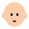 Person: Light Skin Tone, Bald Emoji 🧑🏻‍🦲 image - Tossface style
