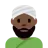 Man Wearing Turban: Dark Skin Tone