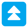Schwarzes nach oben zeigendes doppeltes Dreieck Emoji ⏫ image - Microsoft Classic 2D style