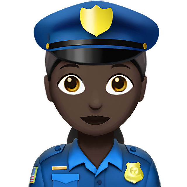 Woman Police Officer: Dark Skin Tone