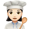 Woman Cook: Light Skin Tone Emoji 👩🏻‍🍳 image - Apple style