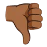 Thumbs Down: Medium-Dark Skin Tone Emoji 👎🏾 image - Google Noto Color Animated style
