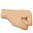 Right-Facing Fist: Medium-Light Skin Tone