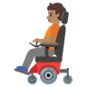 Person In Motorized Wheelchair: Medium Skin Tone Emoji 🧑🏽‍🦼 image - Google Noto Color style