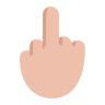 Middle Finger: Medium-Light Skin Tone Emoji 🖕🏼 image - Microsoft Classic 2D style