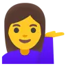 Woman Tipping Hand Emoji 💁‍♀️ image - Google Noto Color style