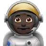 Man Astronaut: Dark Skin Tone Emoji 👨🏿‍🚀 image - Apple style