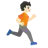 Person Running Facing Right: Light Skin Tone
