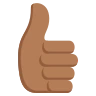 Thumbs Up: Medium-Dark Skin Tone Emoji 👍🏾 image - EmojiTwo style