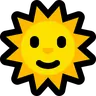 Emoji Sole con la faccia 🌞 image - Microsoft Windows 10 Segoe UI Emoji style