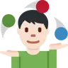 Man Juggling: Light Skin Tone Emoji 🤹🏻‍♂️ image - Twitter / X (Twemoji) style