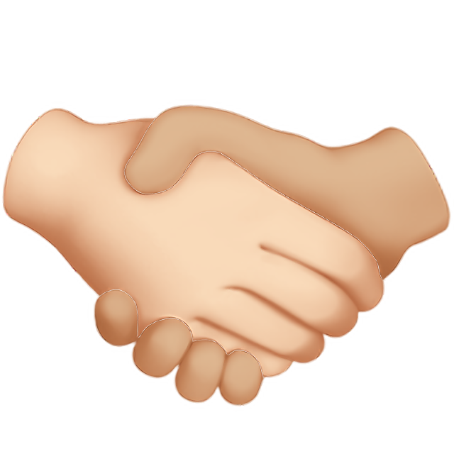 Handshake: Light Skin Tone, Medium-Light Skin Tone