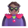 Supervillain: Medium Skin Tone Emoji 🦹🏽 image - Microsoft 3D Fluent style