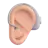 Ear With Hearing Aid: Medium-Light Skin Tone