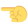 Biały lewy wskaźnik wskazujący ☜ image - EmojiTwo style