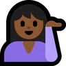 Person Tipping Hand: Medium-Dark Skin Tone Emoji 💁🏾 image - Microsoft Windows 10 Segoe UI Emoji style