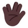 Vulcan Salute: Dark Skin Tone Emoji 🖖🏿 image - Microsoft Classic 2D style