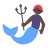 Merperson: Dark Skin Tone