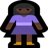 Woman Standing: Dark Skin Tone Emoji 🧍🏿‍♀️ image - Microsoft Windows 10 Segoe UI Emoji style