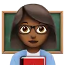 Woman Teacher: Medium-Dark Skin Tone Emoji 👩🏾‍🏫 image - Apple style