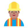 Man Construction Worker: Medium Skin Tone Emoji 👷🏽‍♂️ image - Microsoft Classic 2D style