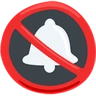 Cloche avec trait d’annulation Emoji 🔕 image - Facebook Messenger (2016) style