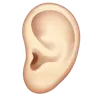 Ear: Light Skin Tone Emoji 👂🏻 image - WhatsApp style