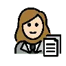 Woman Office Worker: Light Skin Tone Emoji 👩🏻‍💼 image - OpenMoji style