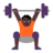 Person Lifting Weights: Dark Skin Tone