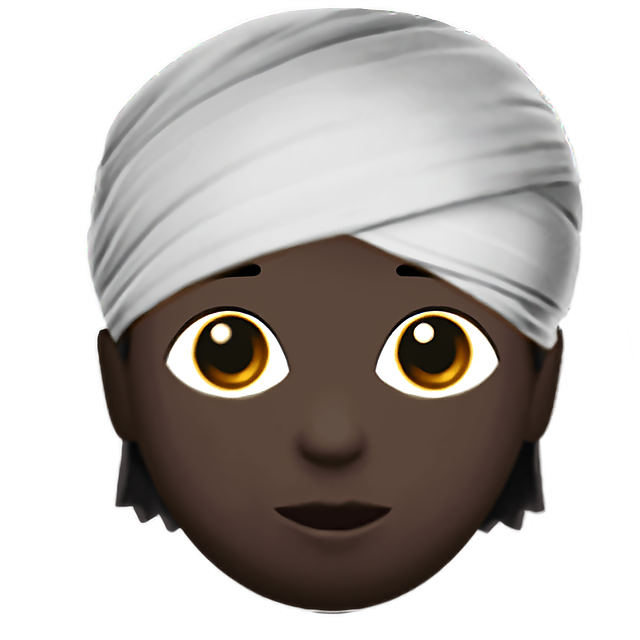 Person Wearing Turban: Dark Skin Tone