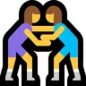 Women Wrestling Emoji 🤼‍♀️ image - Microsoft Windows 10 Segoe UI Emoji style