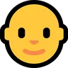 Man: Bald Emoji 👨‍🦲 image - Microsoft Windows 10 Segoe UI Emoji style