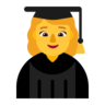 Woman Student Emoji 👩‍🎓 image - Microsoft Classic 2D style