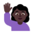 Woman Raising Hand: Dark Skin Tone