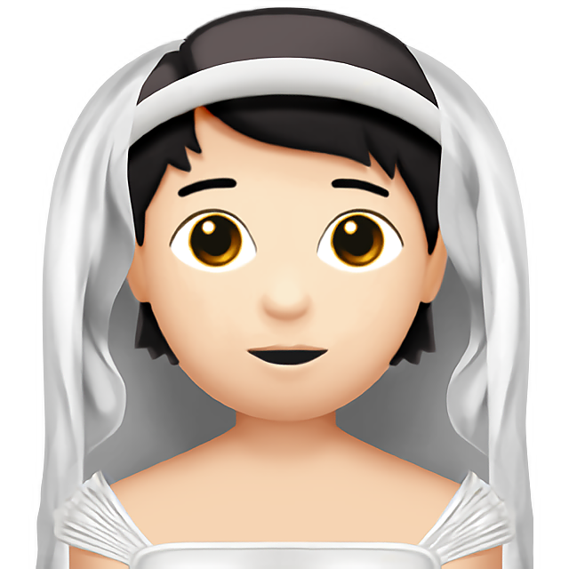 Person With Veil: Light Skin Tone