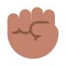 Raised Fist: Medium Skin Tone Emoji ✊🏽 image - Tossface style