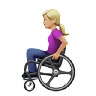 Woman In Manual Wheelchair: Medium-Light Skin Tone Emoji 👩🏼‍🦽 image - Apple style