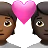 Couple With Heart: Person, Person, Medium-Dark Skin Tone, Dark Skin Tone
